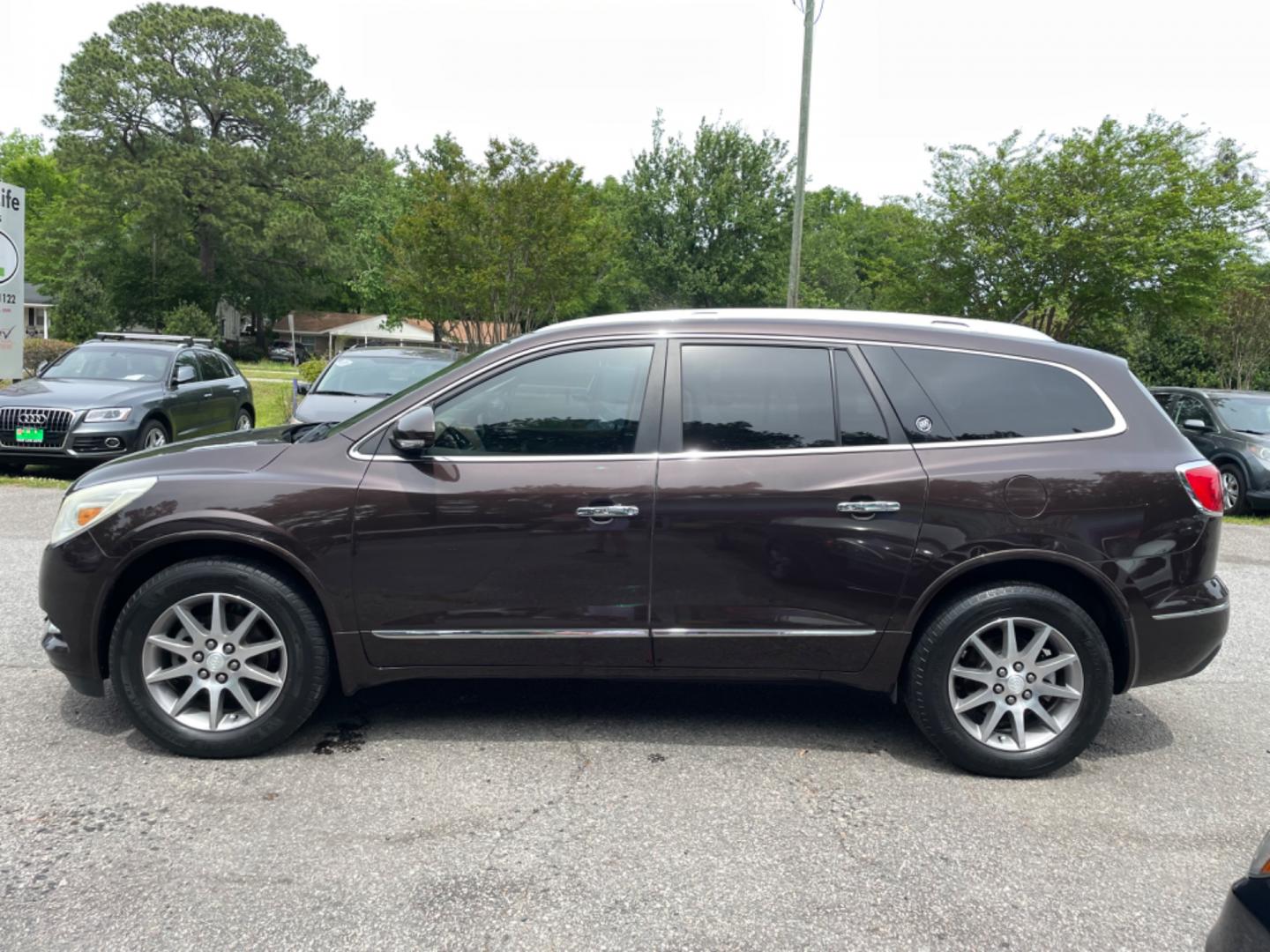 2016 BROWN BUICK ENCLAVE LEATHER (5GAKRBKD4GJ) with an 3.6L engine, Automatic transmission, located at 5103 Dorchester Rd., Charleston, SC, 29418-5607, (843) 767-1122, 36.245171, -115.228050 - Photo#3